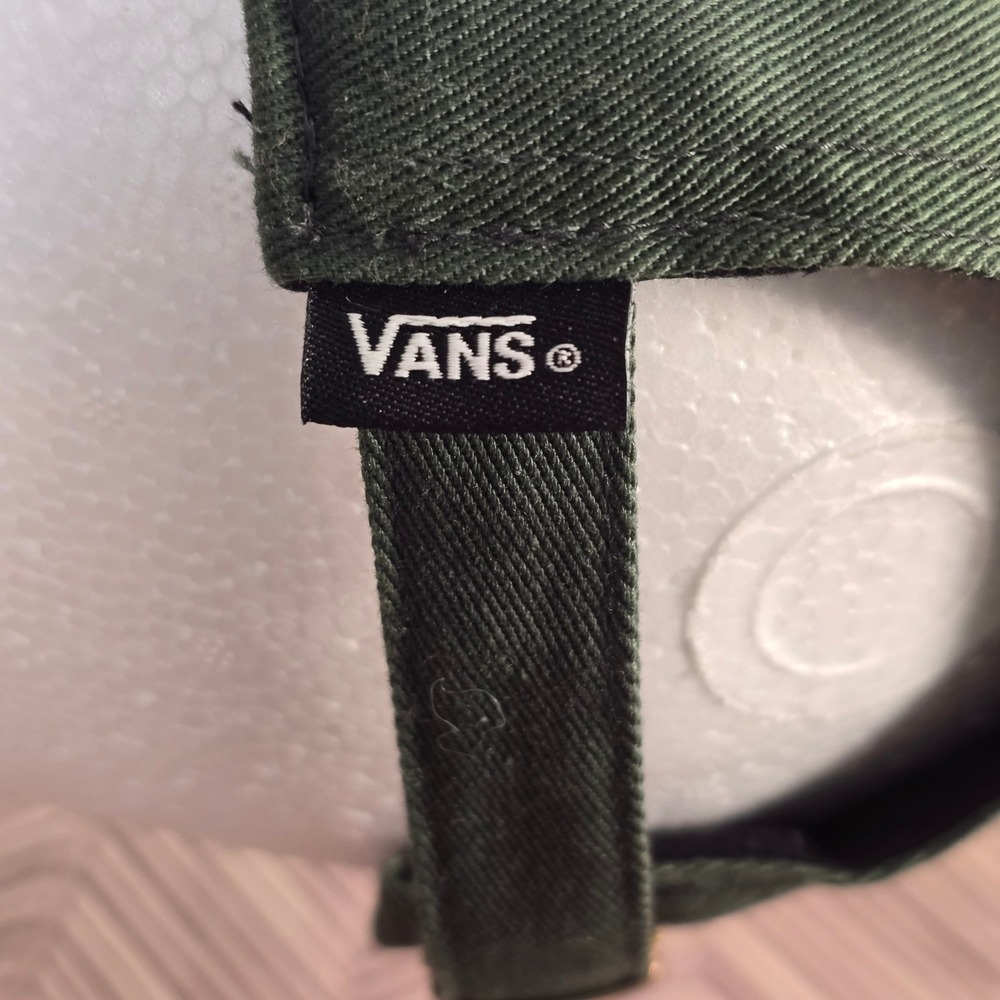 Vans Off The Wall Mens Forest Green Cotton Twill Adjustable Dad Hat Baseball Cap - Picture 5 of 11